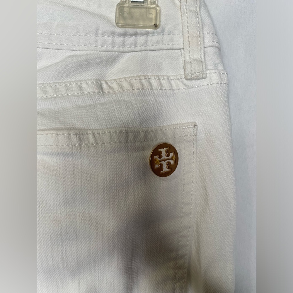 Tory Burch White Jeans Classic Tory Boot - Picture 10 of 13